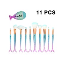 Makyaj Fırçaları Seti 11 Adet Denizkızı Makyaj Fırçası Seti Makyaj Fırçaları