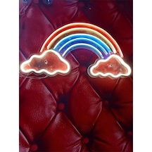 Dez Neon Tabela Gökkuşağı Bulutlu Neon Dekoratif Led Işık 40x25 C