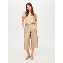 Faik Sönmez Resort Beli Lastiki Comfort Fit Rayon Capri S26cpr010 Us26cpr01072 Taş