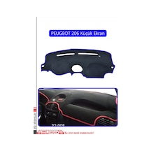 Peugeot 206 Küçük Ekrantorpido Koruma Halısı Mavi Kenar