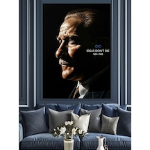 Ahşap Tablo Atatürk Profil Karanlık Portre