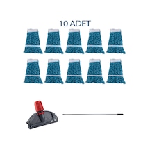 Sska Çift Kovalı Temizlik Arabası Seti Yedek Mop Takımı - Dar Mop 10 x 17 CM + Mop Tutucu + Sap