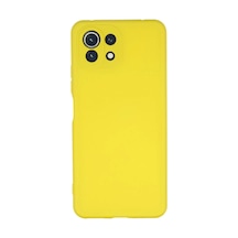 Xiaomi Mi 11 Lite Uyumlu Kılıf Nano İçi Kadife Silikon - Sarı