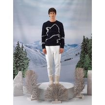 Lacivert Yumuşak Dokulu Regular Fit Kazak 801813 Lacivert