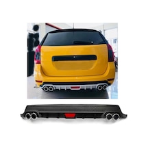 Dacia Logan Mcv Uyumlu Body Kit Difüzör 4 Çıkış Yuvarlak Siyah Model 2