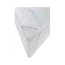 Bebesi Sıvı Geçirmez Kapitoneli Alez 220x200 Cm Çift Kişilik Köşe Lastikli Beyaz