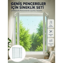 Çift Kanatlı Pencere Sineklik Seti Kesilebilir Koruyucu File Standart