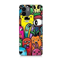 Xiaomi Redmi A1 Uyumlu Komik Sebze Ve Hayvan Karakterler Desenli Silikon Kılıf