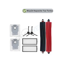 Roborock Qrevo Master Uyumlu Ana Fırça, Hepa Filtre,siyah Yan Fırça, Toz Torbası 7 Parça