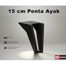 Penta 15 Cm Siyah Koltuk Baza Dolap Tv Ünitesi Yatak Odası Konsol Çocuk Ve Genç Odası Ayağı Siyah