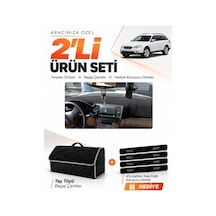 E-biz Subaru Outback 2003-2009 Uyumlu Torpido Örtüsü + Tay Tüyü Bagaj Çantası - Siyah-gri - Su005