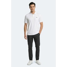 Slazenger Katına Erkek Polo Yaka Beyaz Tişört