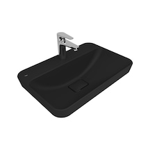 Kale Zero 2.0 60x40 Cm Mat Siyah Yarı Gömme Dikdörtgen Lavabo