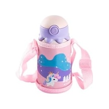 Pembe Çift Katmanlı Paslanmaz Çelik Çocuk Termosu 350ml