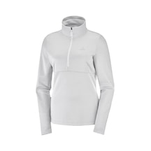 Salomon Transition Half Zip Kadın Fleece Beyaz Beyaz