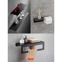 Modern Banyo 3'lü Set Banyo Askısı Havluluk Tuvalet Kağıtlığı