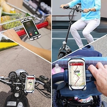 River World Motorsiklet Ve Bisikletler İçin Telefon Tutmaya Yarayan Aparat Çok Renkli