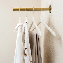Solid Stylish Gold Metal Duvara Monte Askılık Gold