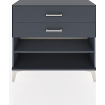 Arges Şifonyer Tek Raflı 2 Çekmeceli 88x30x80 Antrasit-antrasit Antrasit