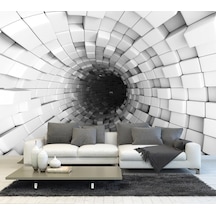 3D Derinlik Geometrik Duvar Kağıdı