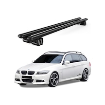 Pençe Bmw 3 Series Touring E91 2008-2012 Uyumlu Siyah Ara Atkı Port Bagaj Tavan Barı