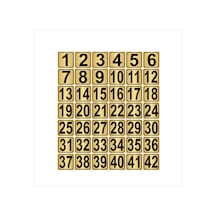 Metal Kapı,masa,dolap Numarası 5cmx5cm 42 Adet (1…42) Altın Renk Metal