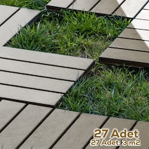 Porsima 1177 27li Bahçe Balkon Teras Zemin Döşemesi Karosu Latte