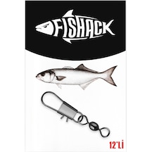 Fishack Paslanmaz Klipsli Fırdöndü Füme No: 7 12'li