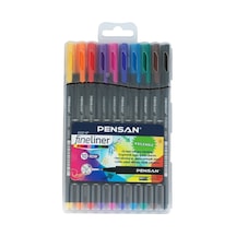Pensan 6500 Plastik Kutulu Fineliner Kalem 10'lu
