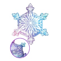 1 Adet Yılbaşı Kar Tanesi Folyo Balon 64x55 Elsa Frozen Konspet