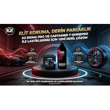 K2 Sigma Pro 1l & Cartainer T-shinepro Yeni Nesil Lastik Bakım Seti