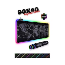 Miaxtreme 90x40 Rgb Dünya Desenli Mouse Pad Led Işıklı Su Geçirmez Dünya Desen Gaming Mousepad 90x40