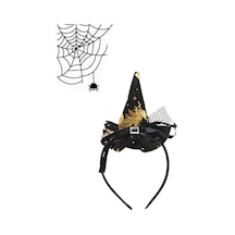 Halloween Şapkalı Cadı Taç Siyah Ast6500-2 Abanoz