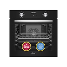 Simfer 8208 9 Fonksiyon QS Siyah Cam Ankastre Fırın Power Turbo Dijital
