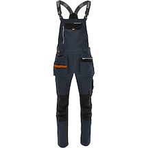 Sara Workwear Monter Askılı Tulum Grafit/turuncu
