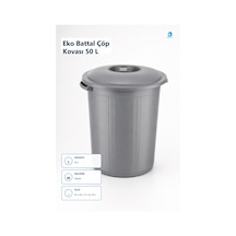 Eko Battal Çöp Kovası 50 L Plastik 45 X 42 X 51 Cm