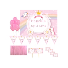 İsimli Hastane Odası Süsleme Seti Pembe