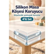 Masa Köşelik Koruyucu Şeffaf Silikon Bebek Çocuk Güvenlik Seti 4'lü