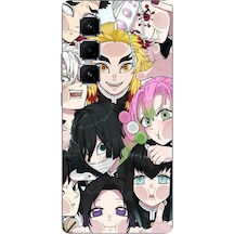 Infinix Hot 50 Pro Plus Uyumlu Demon Slayer Manga Baskılı Silikon Kılıf Renkli