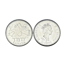 Kanada 2002 Yılı Kanada Günü - Akçaağaç Yaprağı 25 Cent Koleksiyon Para