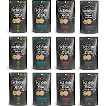 Schesir After Dark 4 Çeşit Karma Pouch Mousse Kedi Yaş Mama 80 Gr. X 12 Adet