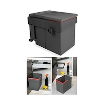 Almital Metali Kapağa Monte Çöp Kutusu Antrasit 20 Litre Dolap Kapak Min. 45 Cm Diğer