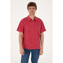 U.S. Polo Assn. Erkek Comfort Fit Kaçık Yaka Vişne Tişört 50303224-VR223