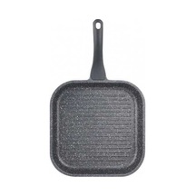 Wenlin Thermoad Granit Kaplı Izgara Tavası 28cm Gri - Dayanıklı Pişirme Gri