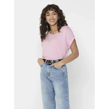 Only Onlmoster S/s O-neck Top Noos Jrs Kadın Mor T-shirt - 15106662