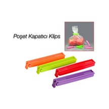 Gıda Poşeti Ağzı Kapatma Aparatı Poşet Kapatıcı Klips 5adet Plastik Plastik Çok Renkli Diğer