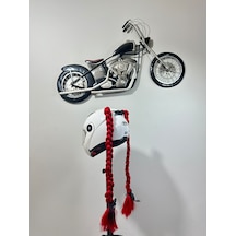Motor & Motosiklet Kırmızı Çift Örgü Saç Kask Dış Aksesuarı