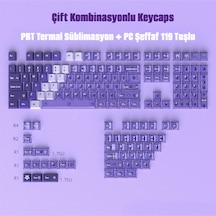 Mekanik Klavye Tuş Takımı 119 Tuş Keycaps Pbt Süblimasyonlu Çift Renkli Klavye Başlığı
