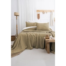 Şaheser Home Collection Yatak Örtüsü Çift Kişilik Janna Haki Çok Renkli