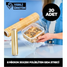 8 Micron 30x250 Polietilen Gıda Streci 20 Adet